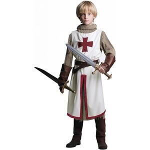 Crusader Kids Costume Sleeveless Tunic & Belt Boys Outfit Renaissance Size S